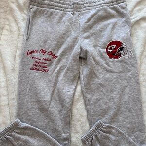 Aeropostale Gray Track Pants with Red Logo